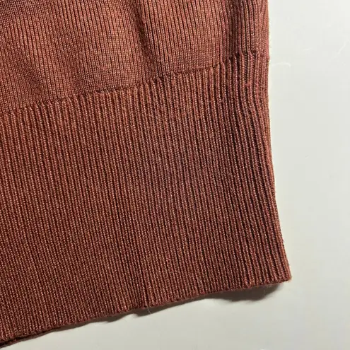 The WorkShop Women's Lightweight Ribbed Sleeveless Sweater Vest S Small Brown