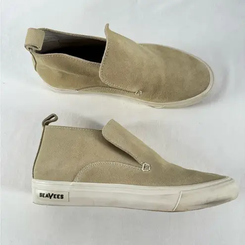 Seavees Huntington Middie Suede Slip On Shoe in Taupe Size 8.5