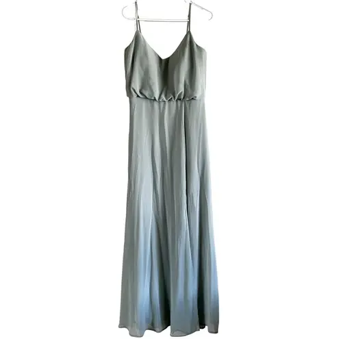 Birdy Grey Gwennie Chiffon Dress Bridesmaid V Neck Blouson Sage Green Medium