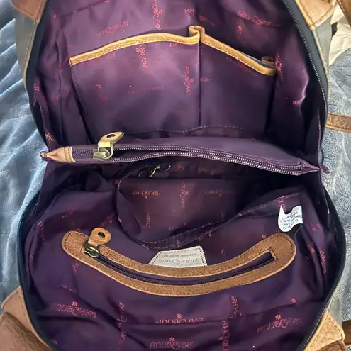 Anuschka hand painted Butterfly Design Women's Bag Brown