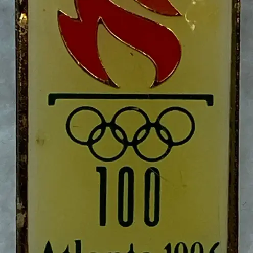 Atlanta 1996 Summer Olympic Games 100 Year Anniversary Tie Tack Pin Torch Flame