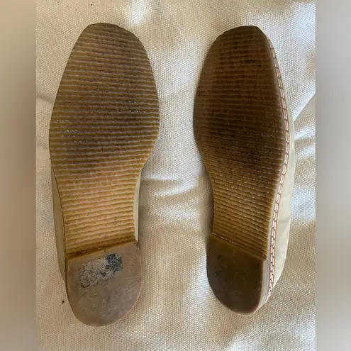 Jean Paul Barriol Suede Sling Back Loafers in Off White