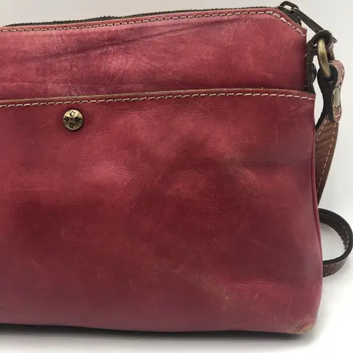 Patricia Nash Avellino Faded Rose Distressed Leather Crossbody Bag Purse READ