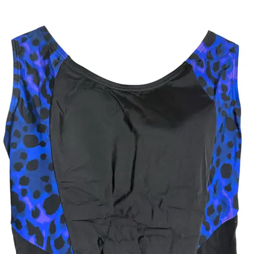 Avenue Tia Spliced Animal Print Black One Piece Swimsuit Plus Size 18