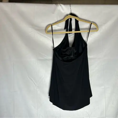 MagicSuit Black Underwire Halter Tie Neck Swimsuit Tankini Top Size 12