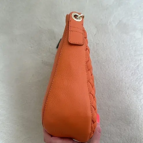 Vince Camuto  Miki Puffy Weave Leather Tote Bag in Orange Ochre NWT