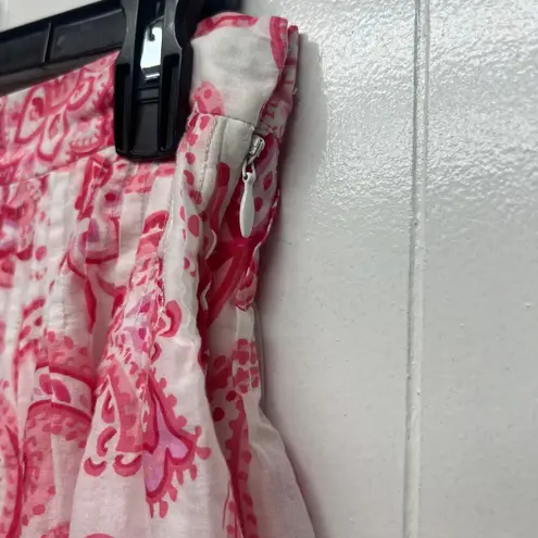 Worth Floral Skirt Womens 0 Cotton Paisley Fairy Boho Cottage Festival Prairie Pink