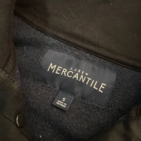 J.Crew  Long Sleeve Sherpa Mock Neck Henley Buttons Pullover Navy Sweater Size S