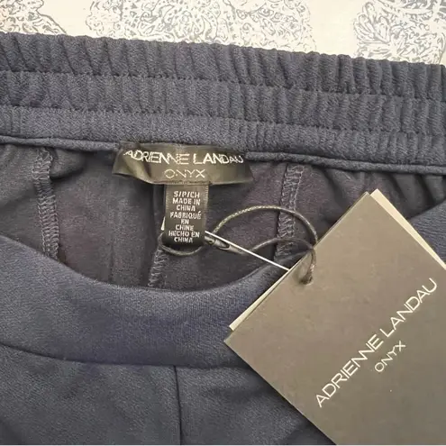 2 PC Adrienne Landau Onyx Women's Crop Blazer AND Onyx Pencil Slacks NWT Blue