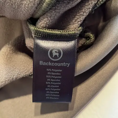 Back Country hoodie pullover pocket small olive green thumb holes snug fit - Image 10
