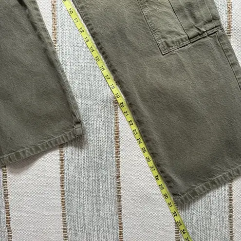 ZARA  Green High Rise Slouchy Relaxed Cargo Jeans Women’s Size 2 Bloggers Fave