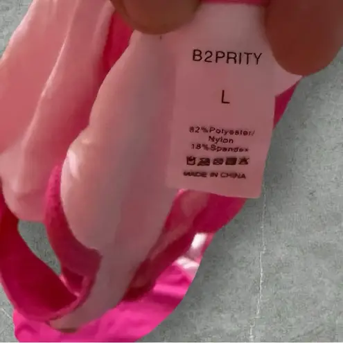 B2PRITY Two Piece Tankini Bathing Suit Set nwot Pink Size L - Image 6
