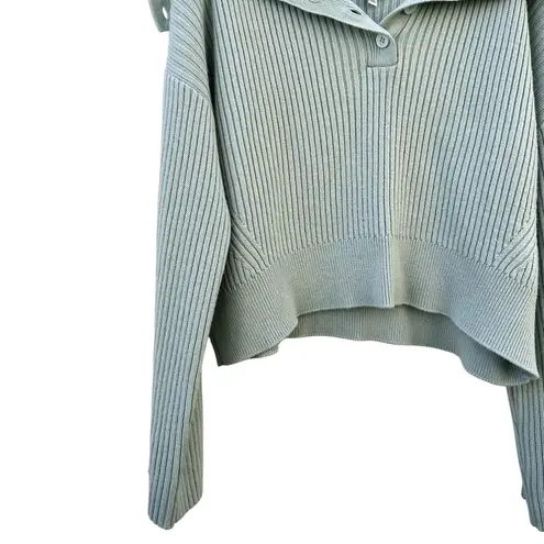 Marissa Webb Wool Blend Oversized Sage Green Convertible Neck Sweater XXL