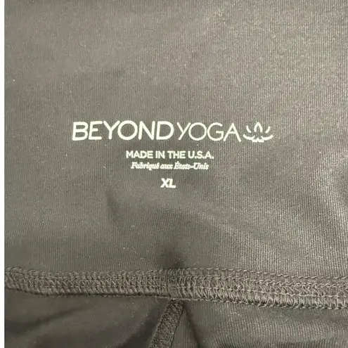 Beyond Yoga Cheers High-Waist Midi Leggings Size XL Black Bachelorette Toast