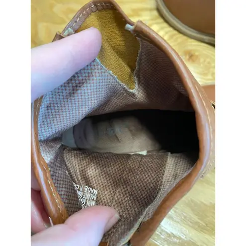 Boc By Born Short Boots Women's 9 M Brown Leather Carson Buckle Round Toe S9