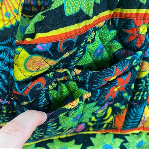 Quilted Fabric Cloth Shoulder Tote Bag with Pockets