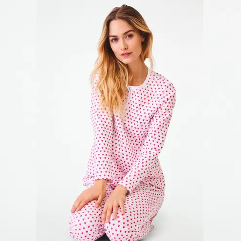 Roller Rabbit Pink Hearts Pajama Long Sleeve Top