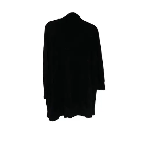 Dreamers Womens Open Front Black Cardigan Sweater Lightweight Knit Long Sleeve