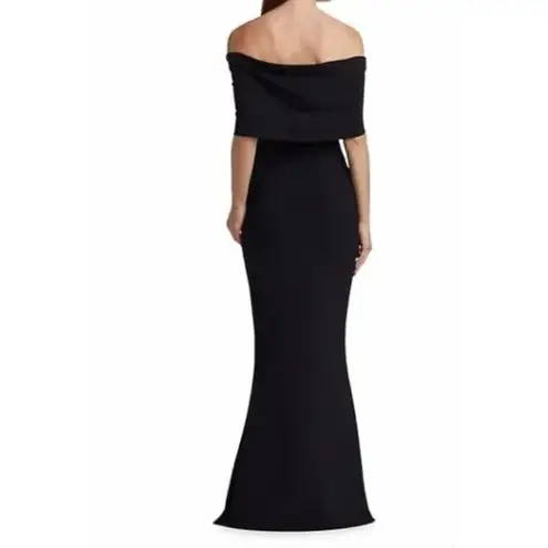Chiara Boni La Petite Robe Benje Gown Stretch Jersey Black Womans 12 NWT