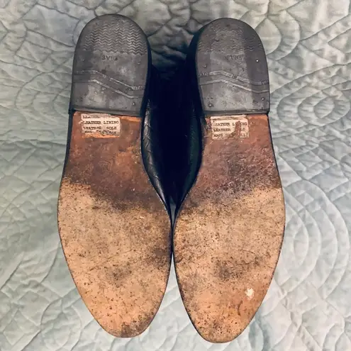 Black and brown crocodile print leather riding boots. VGUC Size 7