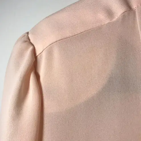 Vintage 80s Cottagecore Pink Blouse Feminine Size 10P Secretary 1980s Style Top