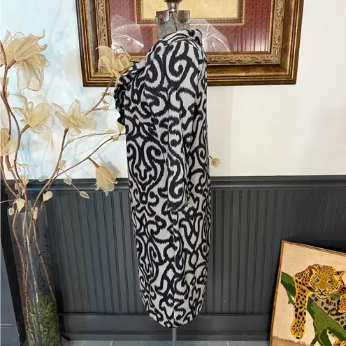 Gretchen Scott Arabesque Ruffle Neck Sheath Dress ~ Size XS 🧡🍄 Black
