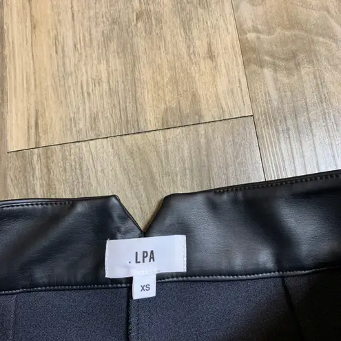 LPA NEW Faux Leather Nino Long Biker Short in Black Size XS