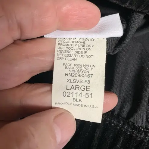 Blair Elastic Waist Women's Black Velour Skirt Size Large Soft Roomy