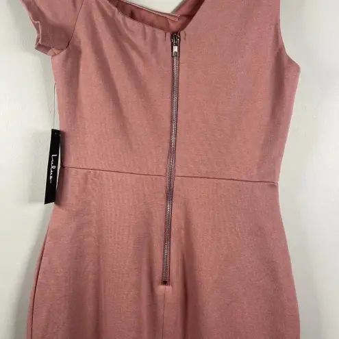 Lulus  Open Your Heart Mauve Pink One-Shoulder Bodycon Midi‎ Dress size XS Party