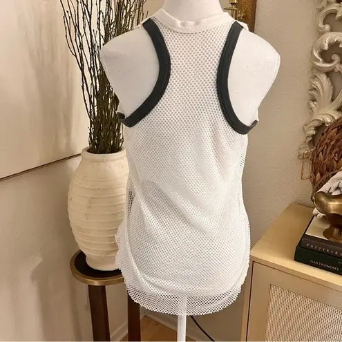 Zadig & Voltaire White Weep Fishnet Mesh Top Size Medium Coverup