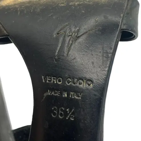 Giuseppe Zanotti Oil Slick Iridescent Ankle Strap Peep Toe Stiletto Sandal 36.5