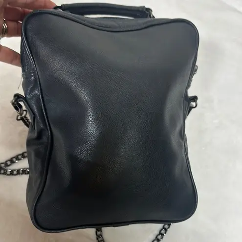 Black Crossbody Bag with Skull Design