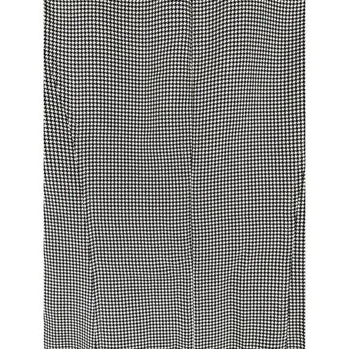 Neiman Marcus Houndstooth Sleeveless Zip Collared Dress 7/8