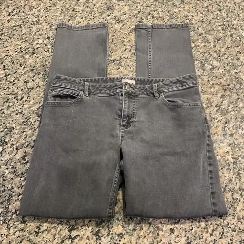 J.Jill  Charcoal Gray/Faded Black Slim Leg Stretch Jeans Size 6 GUC #7930