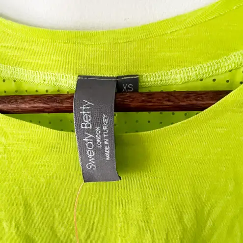 Sweaty Betty Breeze Running T-shirt in Lime Punch Green NEW Size XS MSRP 75$