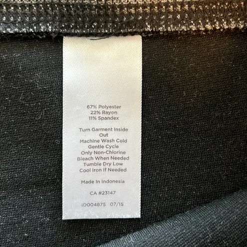 Talbots  Mid-Rise Houndstooth Ponte Pull On Dress Pant Trouser, MP