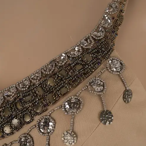 Sue Wong Vintage 90s Nocturne 100% Silk Beaded Dress Size 0