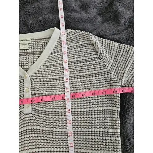 Gander mountain Gander Mtn Women's Short Sleeve Sweater S V-neck 100% Cotton Striped y2k