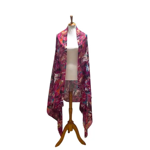 Boutique Abstract Print Blanket Scarf Pink One Size