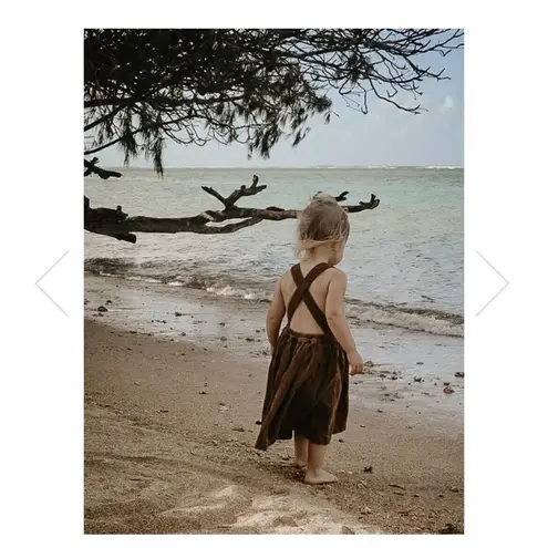 The Simple Folk Olive Green Corduroy Pinafore Size 5/6 Year New