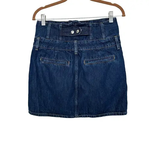 RE/DONE Corset Denim Mini Skirt Indigo SIZE 27 Jean Western Designer $285 NEW