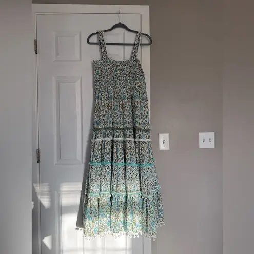 ZARA  Floral Tiered Layer Maxi Dress Flowy Feminine Garden Party Beach Photoshoot