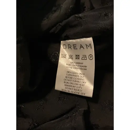 Dream SisTweed Puff Sleeve Square Neck Mini Dress Black & Cream NWT XS