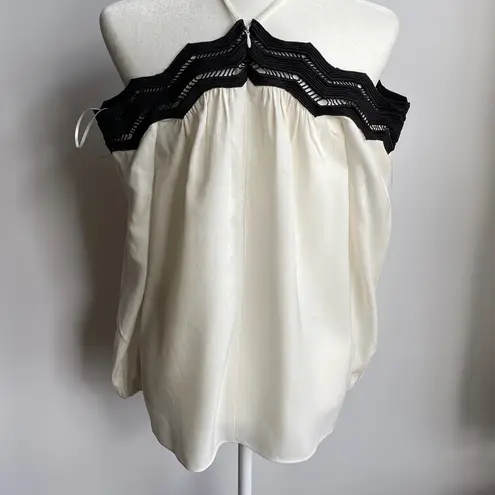 Ramy Brook Sandy Off The Shoulder Lace Trim Flowy Blouse *Stain*