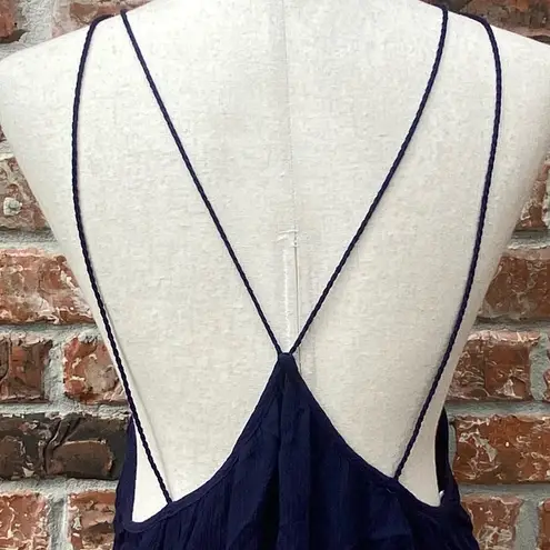 Love Culture navy, embroidered, backless top / L / Excellent condition