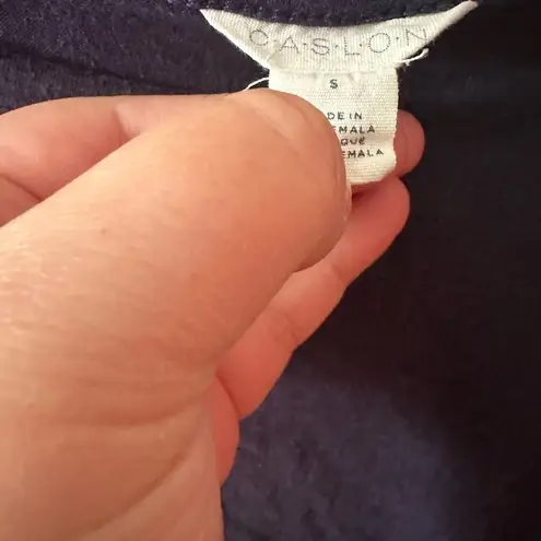 Caslon Ballet Neck Cotton & Polyester Elbow Ruffle Sleeve Tee