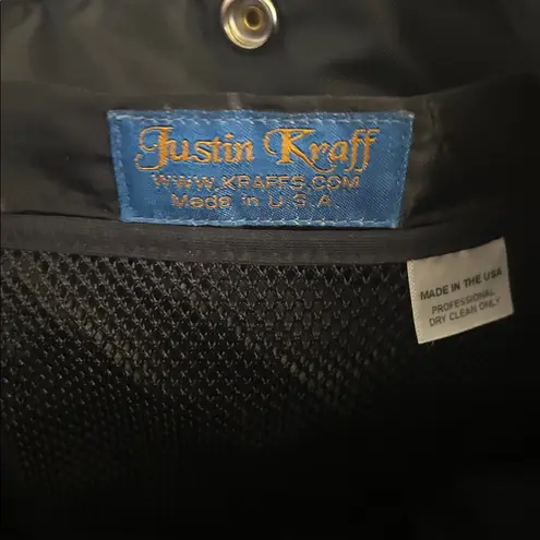 Justin Kraft Wool/Nylon Geometric/ Aztec Print Tote Bag Black