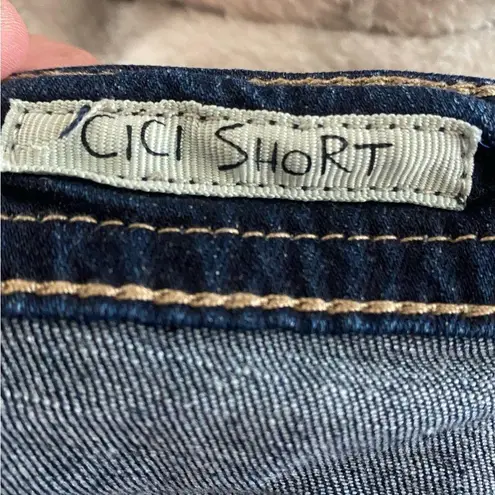 Hot Kiss Women’s Juniors Cico Short Blue Denim Shorts 13 Embroidered Waist 34”