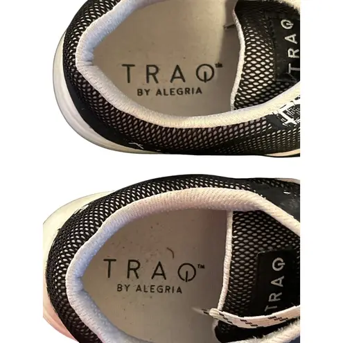 Alegria TRAQ Qarma Qwik Smart Walking Shoes Black White QAR-5993 Size 40 US 9.5