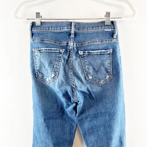 Mother The Insider Crop Step Chew Jeans Dancing On Coals Blue 24